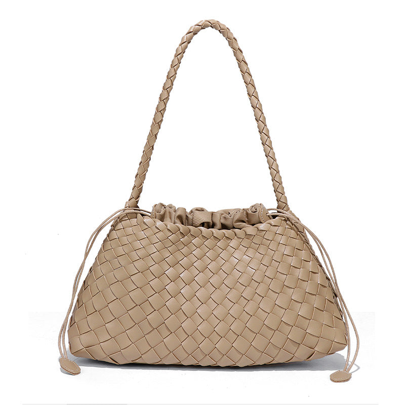 Women's French Fashion Hand-woven Portable Vegetable Basket Shoulder Bags