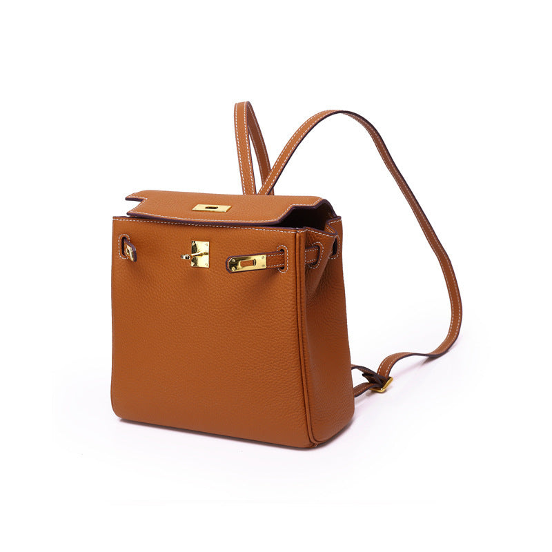 First Layer Cowhide Platinum Leather Market Bags