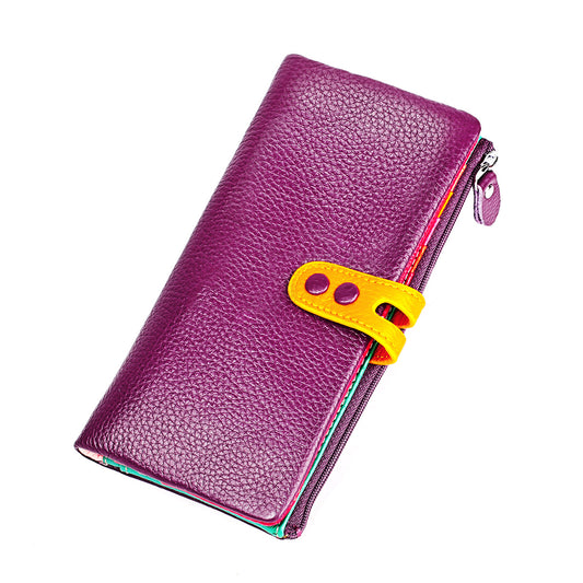 Women's Classy Leather High-grade Long Cowhide Ladies Wallets