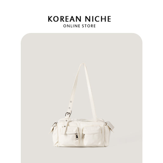 Women's Retro Stylish Motorcycle Korean Style Simple Shoulder Bags