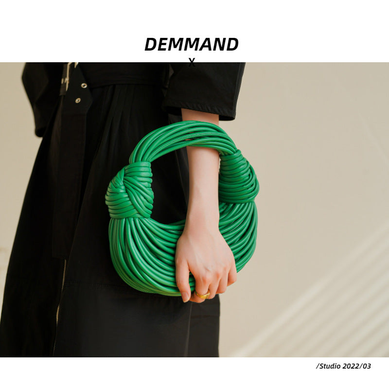 Hand-woven Bends Hitches Design Knotted Pulled Handbags