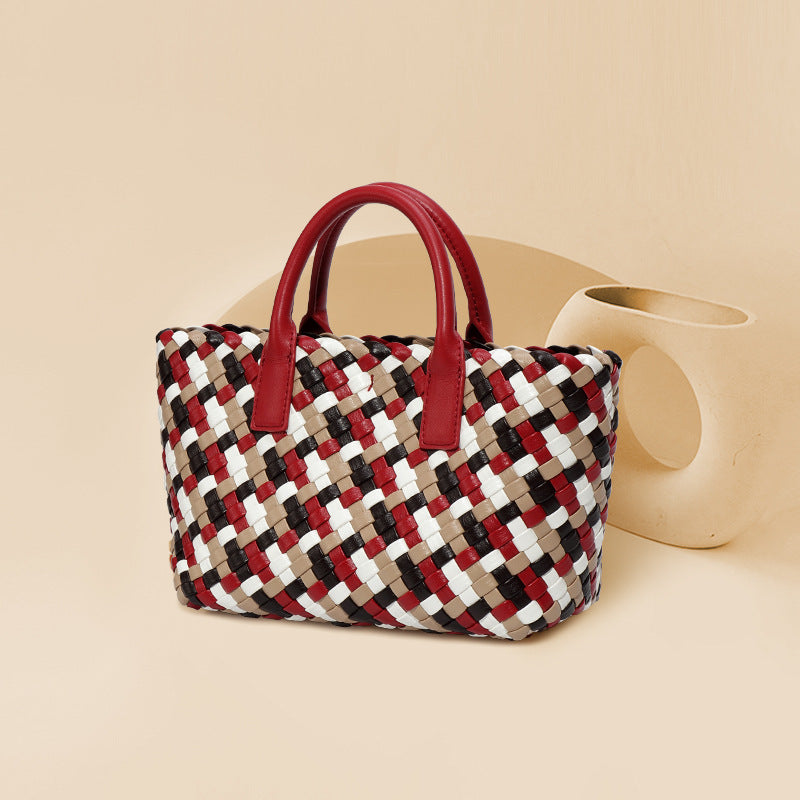 Women's Woven Vegetable Basket Portable Trendy Wild Niche Shoulder Bags