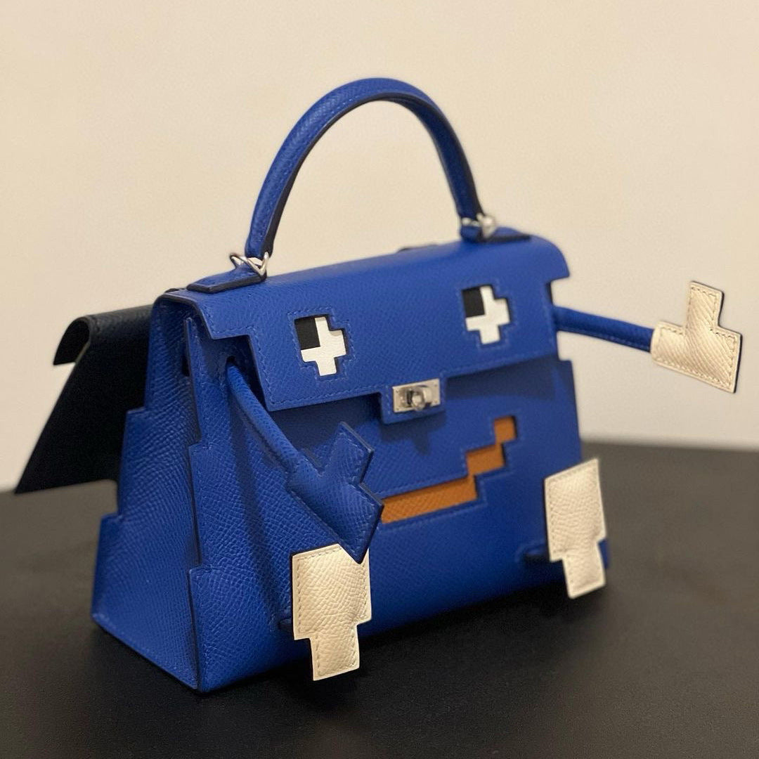 Women's Mosaic Doll First Layer Leather Crossbody Bags