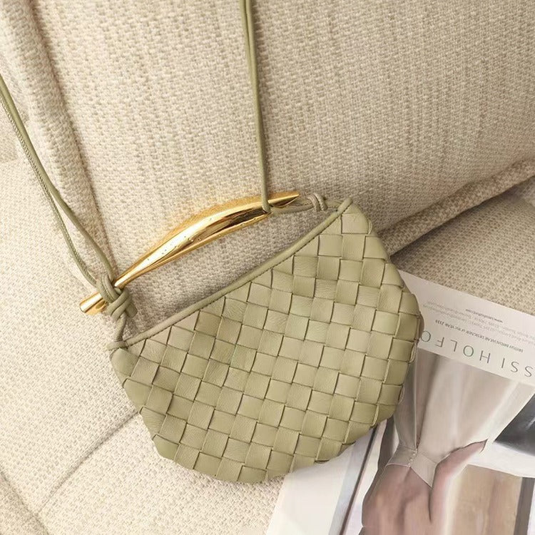 Niche Mini Sardine Authentic Leather Weave Handbags