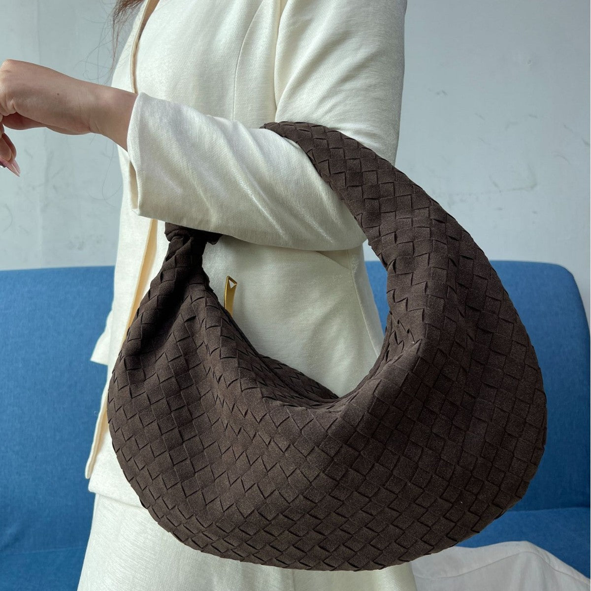 Women's Woven High-grade Western Style Underarm Large Bags