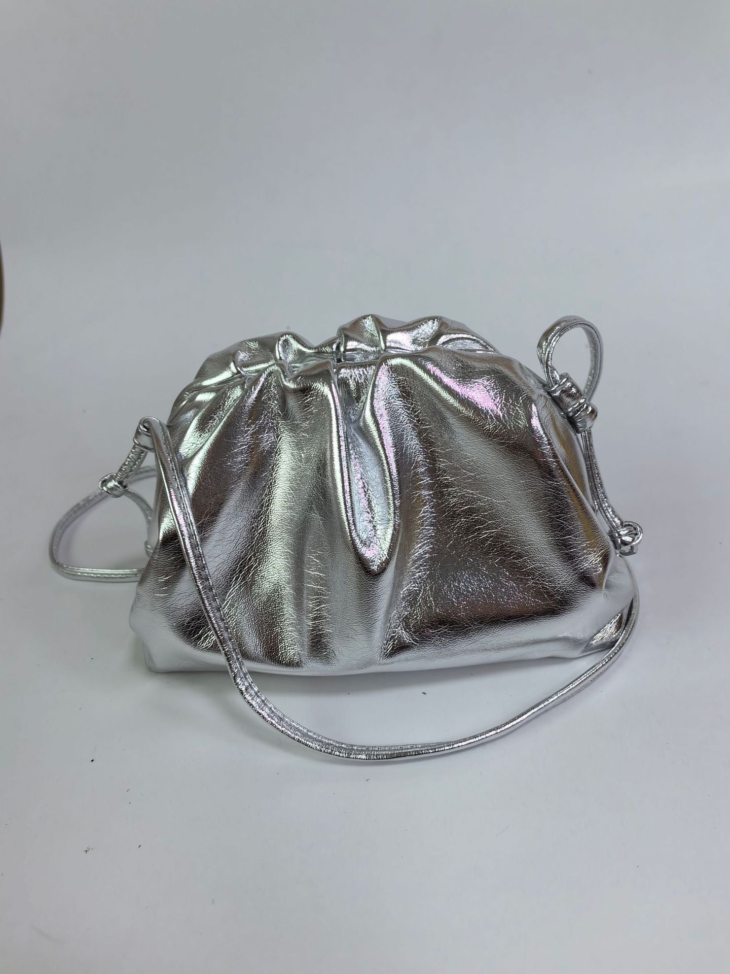 Korean Style Solid Color Soft Leather Clutch Shoulder Bags
