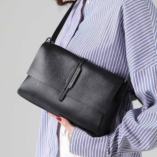 Women's Fashion Cattlehide Leather Genuine Retro Temperament Crossbody Bags