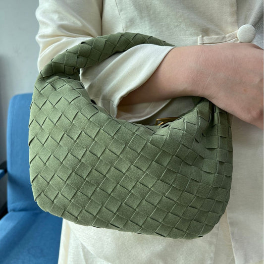 Women's Size Frosted Woven Croissant Price Shoulder Bags