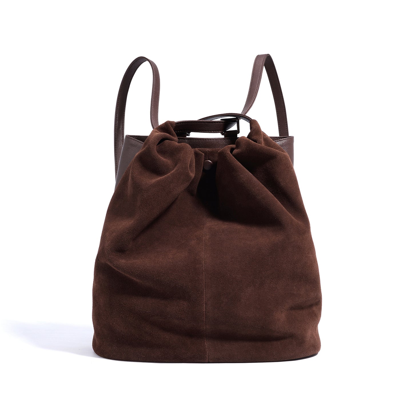 Women's Niche Single Suede High-grade Brown Versatile Backpacks