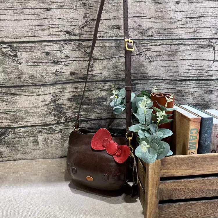 Cat Cartoon Cute Retro Large Capacity Shoulder Bags