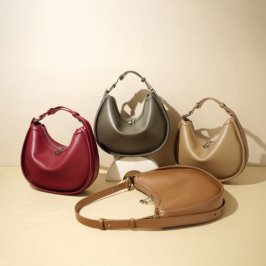 Women's Underarm Genuine Leather Design High-grade Selenodont Shoulder Bags