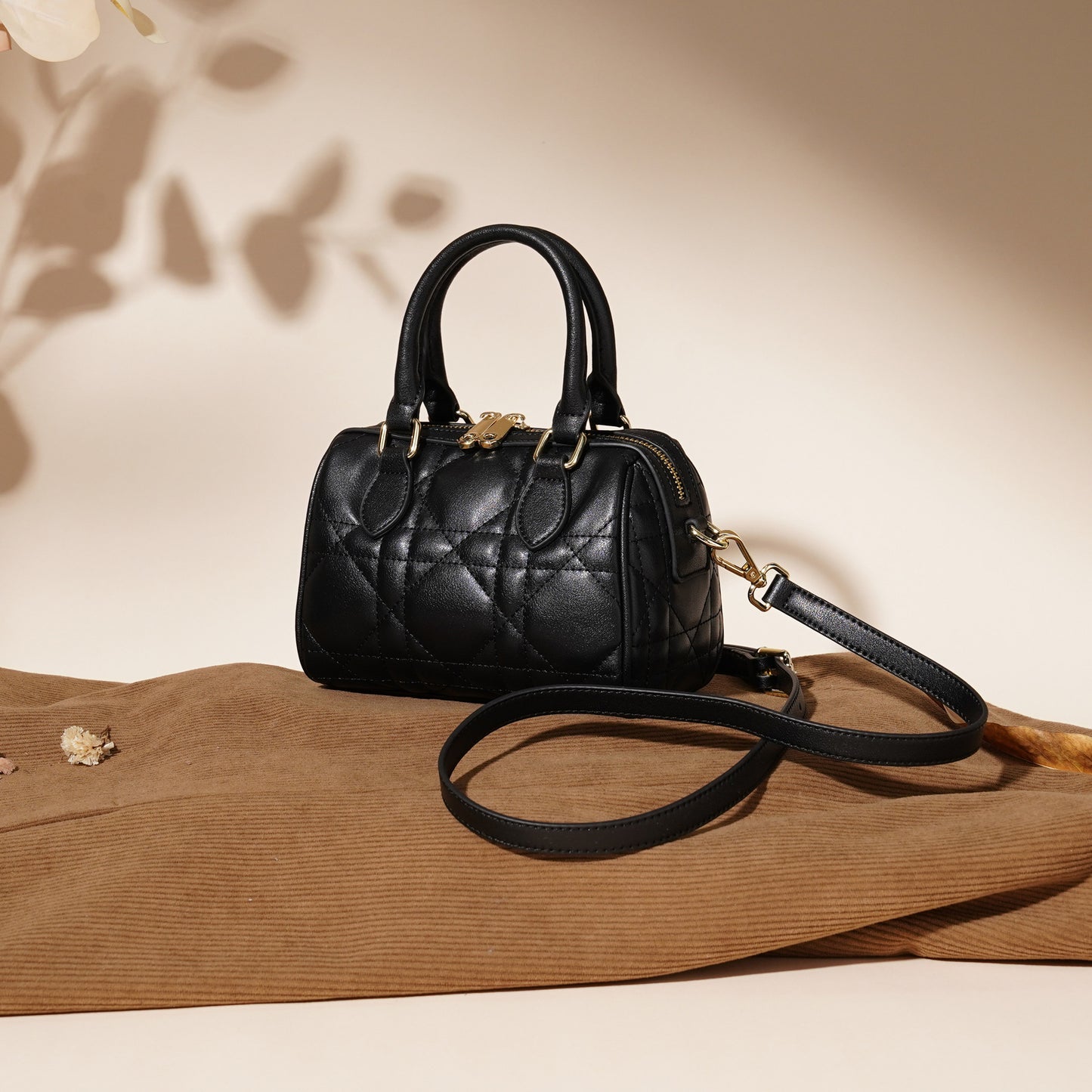 Women's Fashion High-grade Diamond Plaid Portable Crossbody Bags