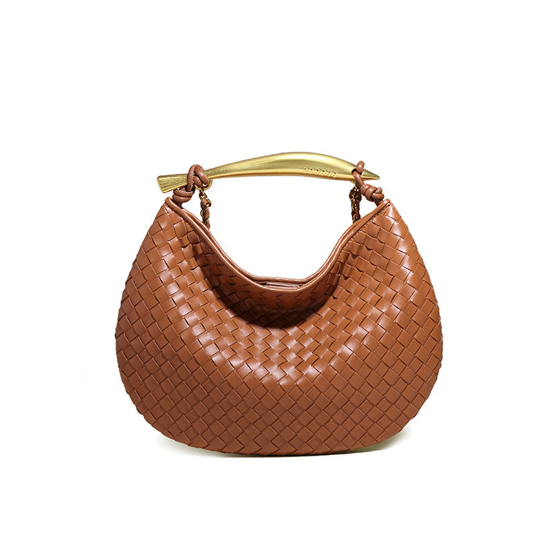 Women's Woven Textured High Retro Trendy Fashion Handbags