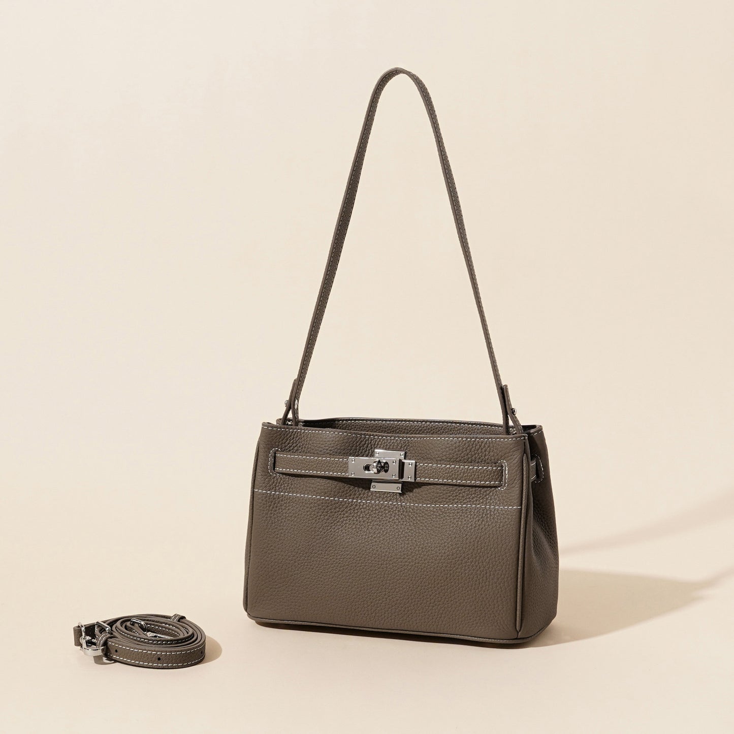 Layer Cowhide High-grade Kelly Vintage Underarm Lock