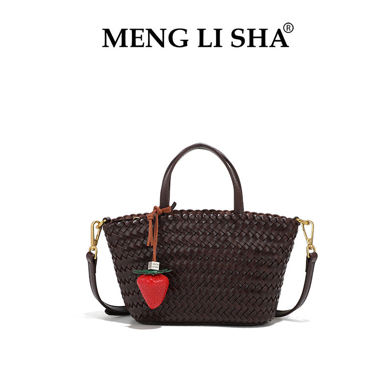 Durable Women's Woven Trendy Fashion Simple Handbags