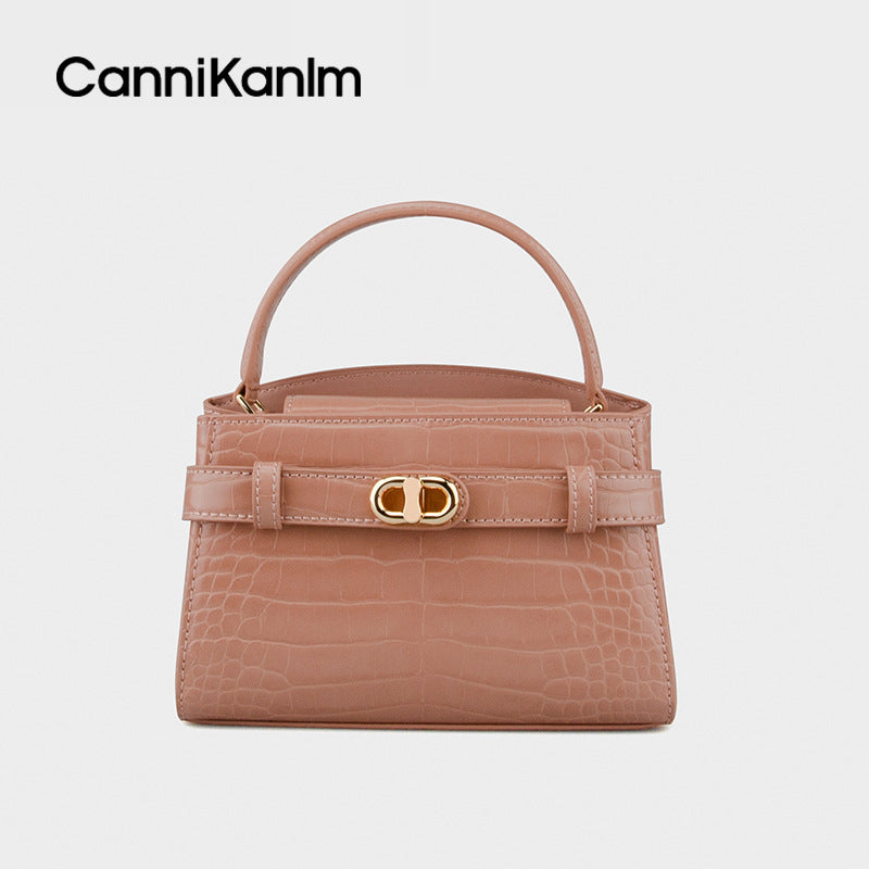 Women's Crocodile Pattern Size Portable Kelly Fashionable Crossbody Bags