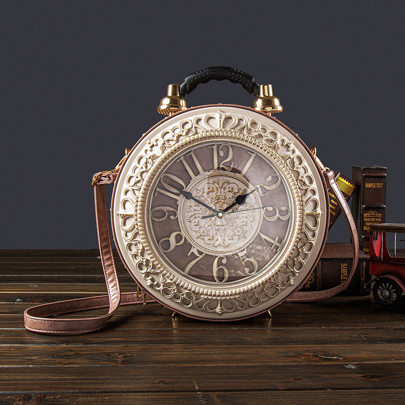 Trendy Innovative Personality Classic Retro Clock Shoulder Bags