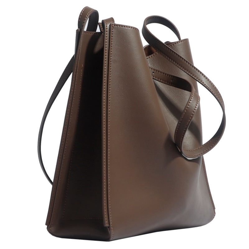 Women's Simple Fashion Retro Trendy Genuine Leather Shoulder Bags