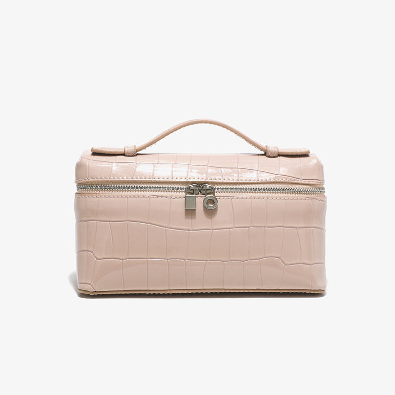 Women's Pattern Lunch Box Kelly Lychee Cowhide Crossbody Bags