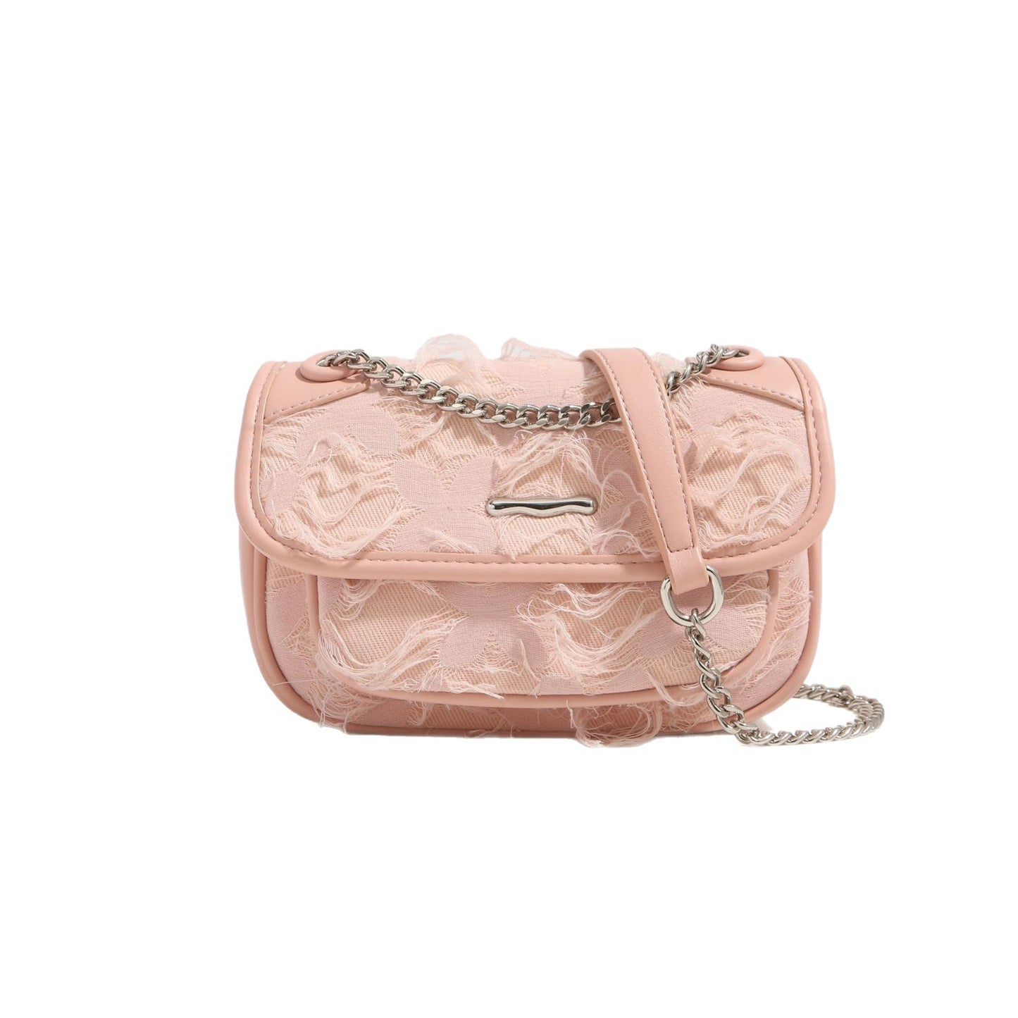 Pink White Lace Chain Exquisite Classic Crossbody Bags