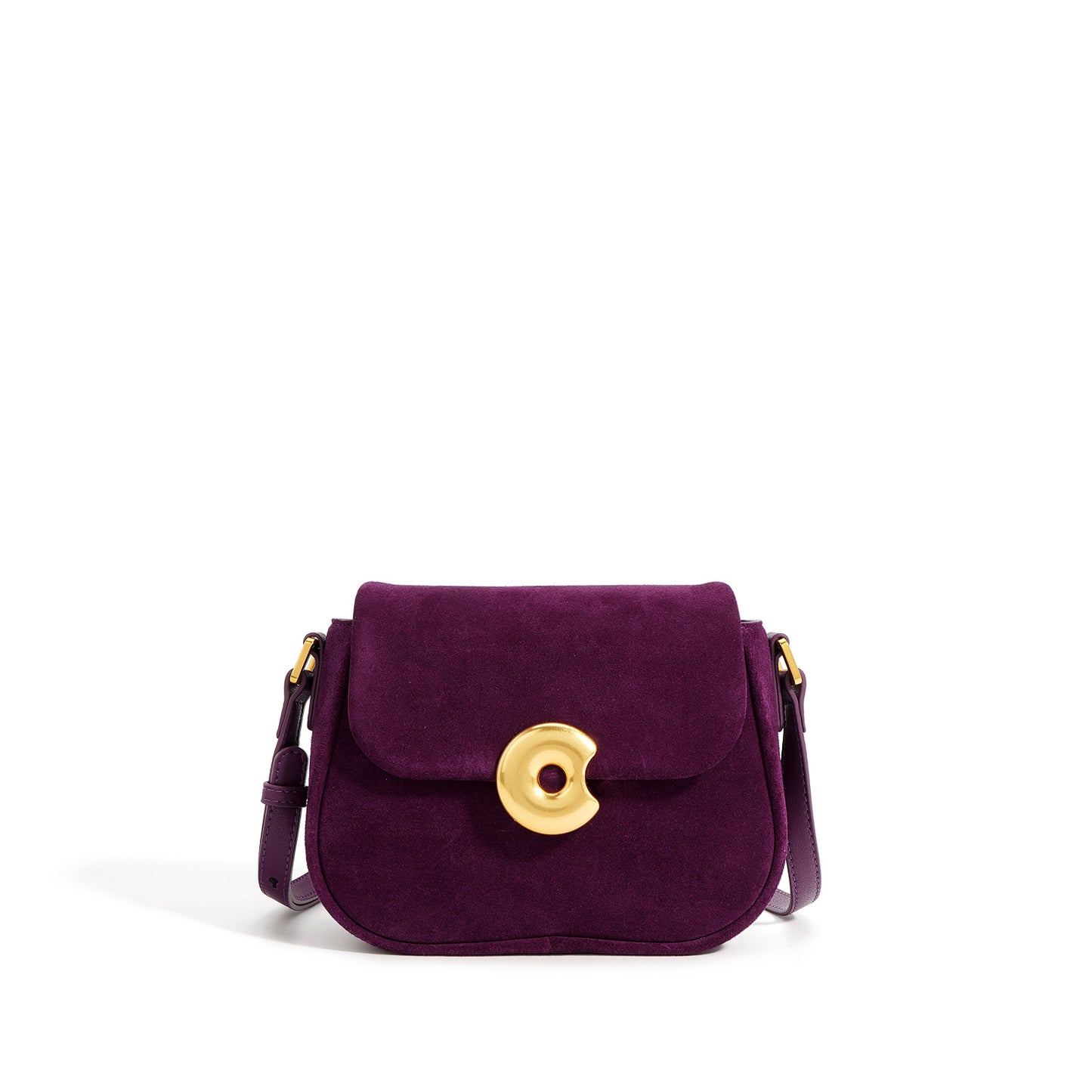 Genuine Leather Saddle Popular Niche Textured Shoulder Bags
