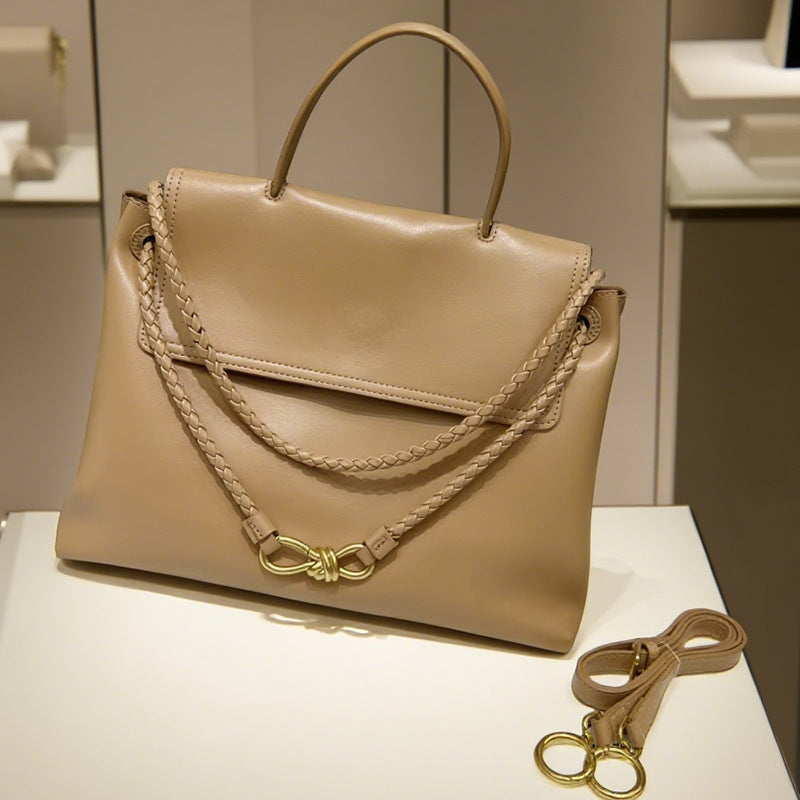 Cool Fashion Bow Gold Genuine Leather Buckle