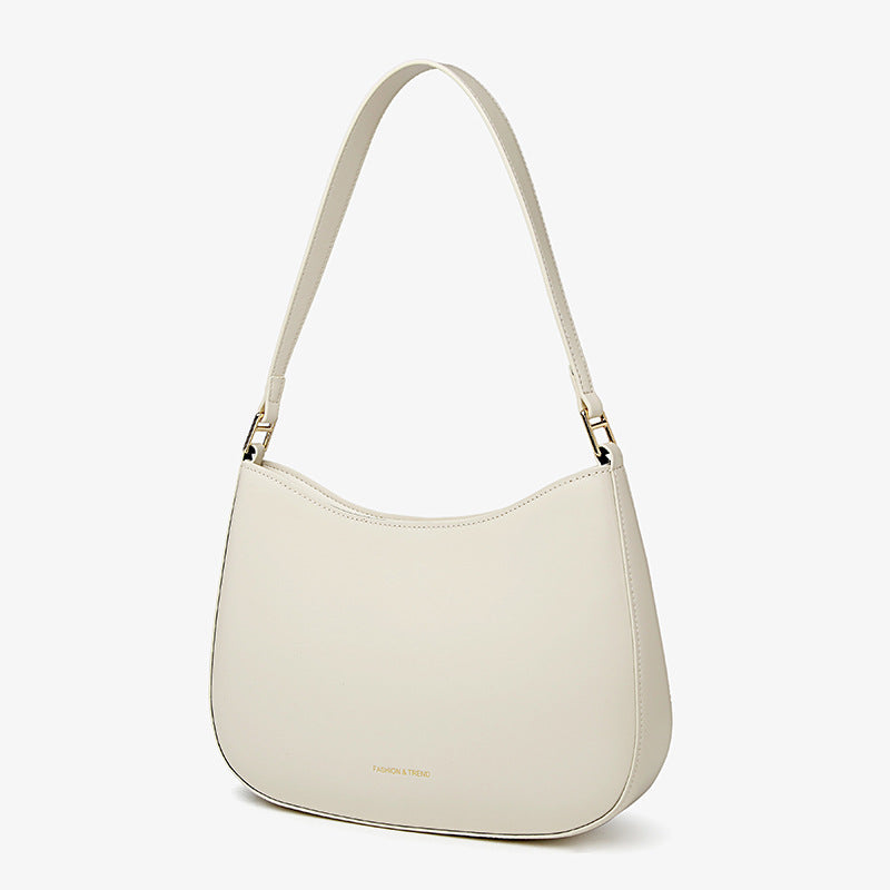 Women's Genuine Leather Underarm High Sense Baguette Armpit Bags