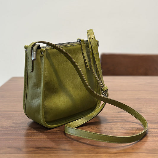 Genuine Leather Design Commute Minimalist Retro Crossbody Bags