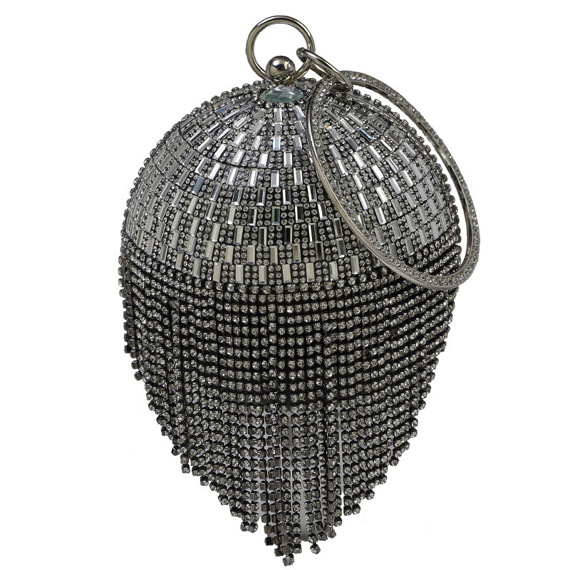 Women's Spherical Diamond Banquet Clutch Formal Dress Evening Bags