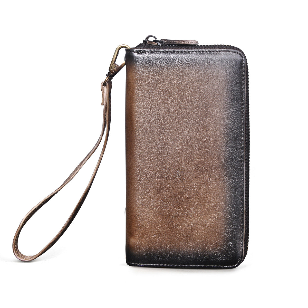 Men's Tanned Leather Cowhide Long Pressure Tiger Men's Wallets