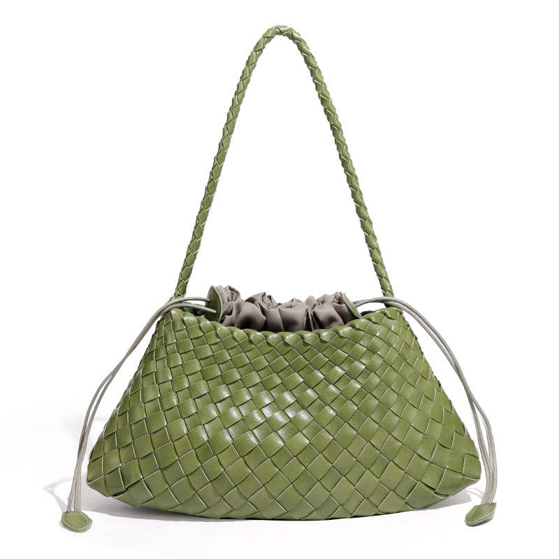 Women's French Fashion Hand-woven Portable Vegetable Basket Shoulder Bags