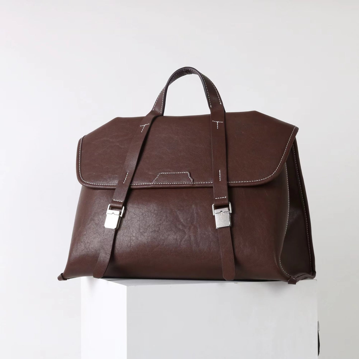 Vegetable Tanning Leather Flip Design Practical Crossbody Bags