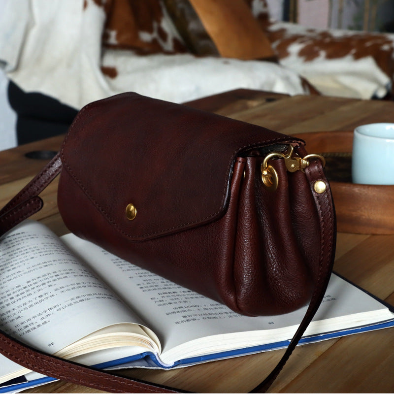 Women's Comfortable Vintage Cowhide Leather Mini Crossbody Bags