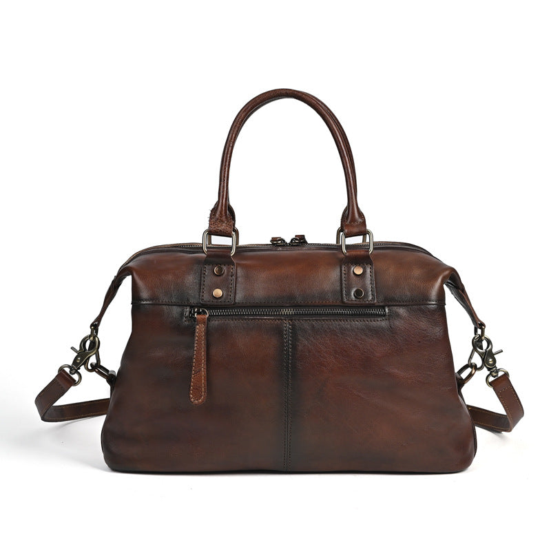 Women's First Layer Cowhide Adjustable Large Capacity Business Style Handbags