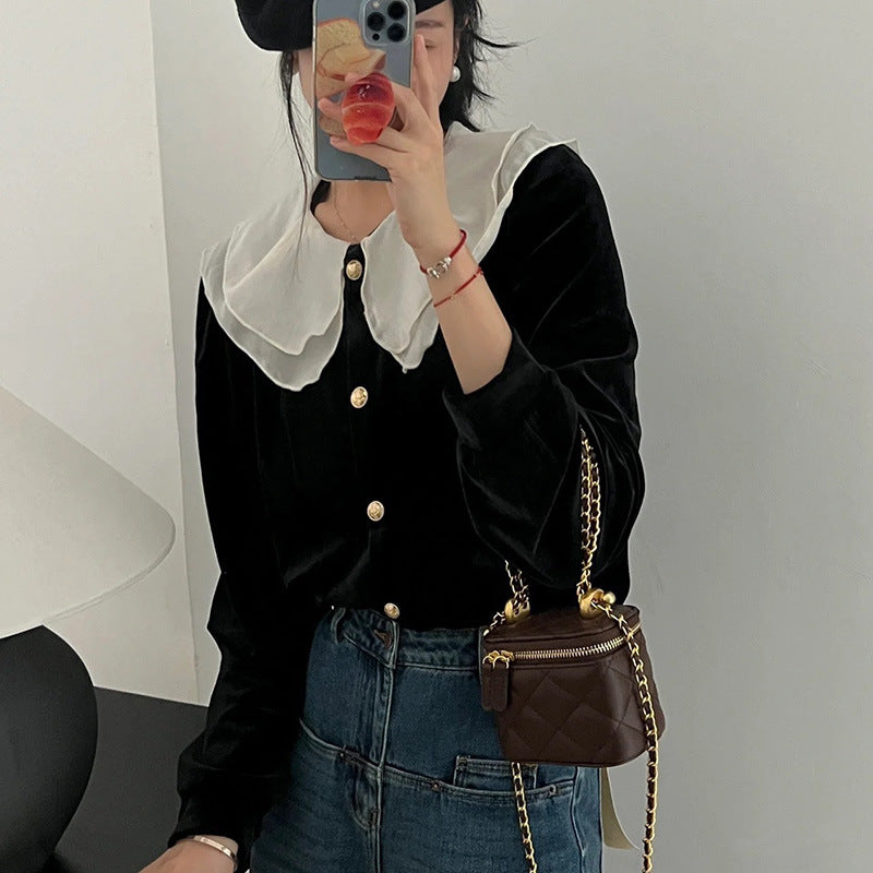 Women's Sheepskin Box Genuine Leather Golden Ball Crossbody Bags
