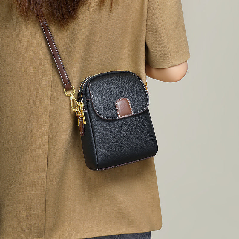 Women's Cell Leather Refined Stylish Versatile High-grade Crossbody Bags