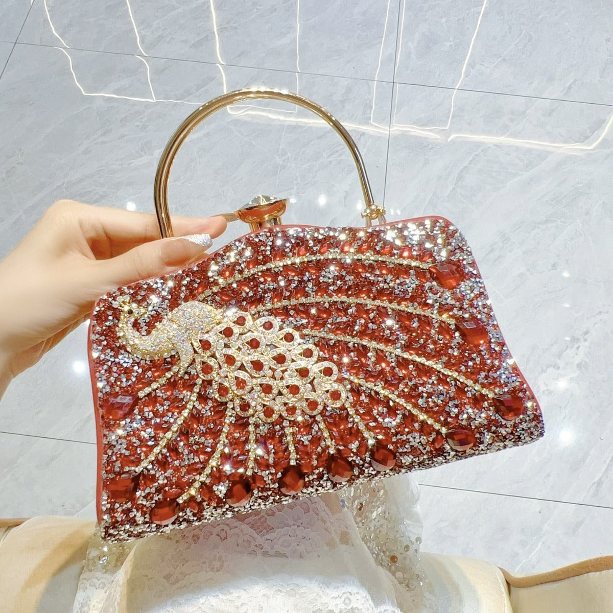 Full Diamond High-grade Party Dinner Banquet Shoulder Bags
