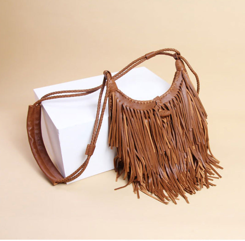 Women's Hand-woven Tassel Ethnic Style Bohemian For Crossbody Bags
