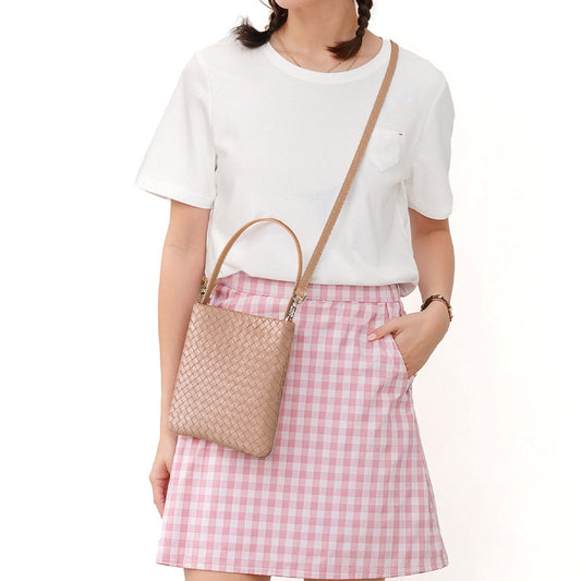 Women's Spring Sheepskin Minority Simple Woven Vintage Bags