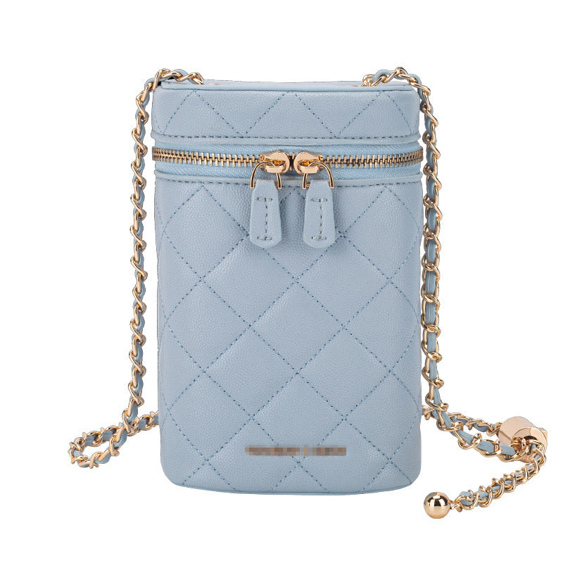 Women's High-grade Versatile Box Diamond Pattern Chain Crossbody Bags