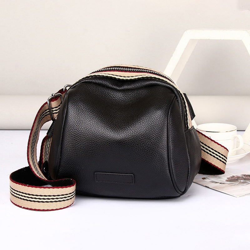 Women's Solid Color Fashionable Large Capacity Soft Shoulder Bags