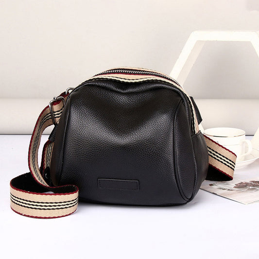 Women's Solid Color Fashionable Large Capacity Soft Shoulder Bags