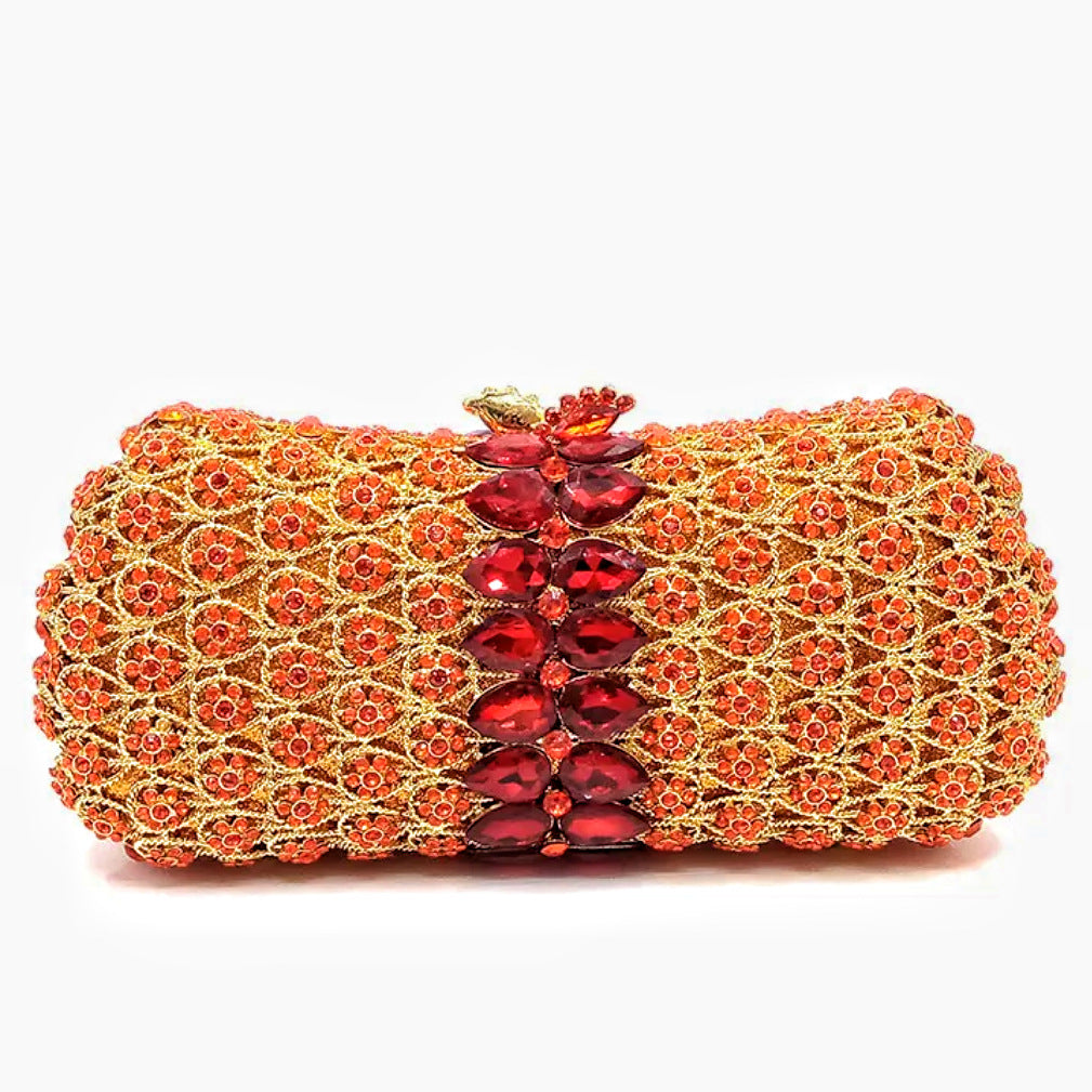 Women's Hollow Jeweled Dinner Banquet Rhinestone Clutch Evening Bags