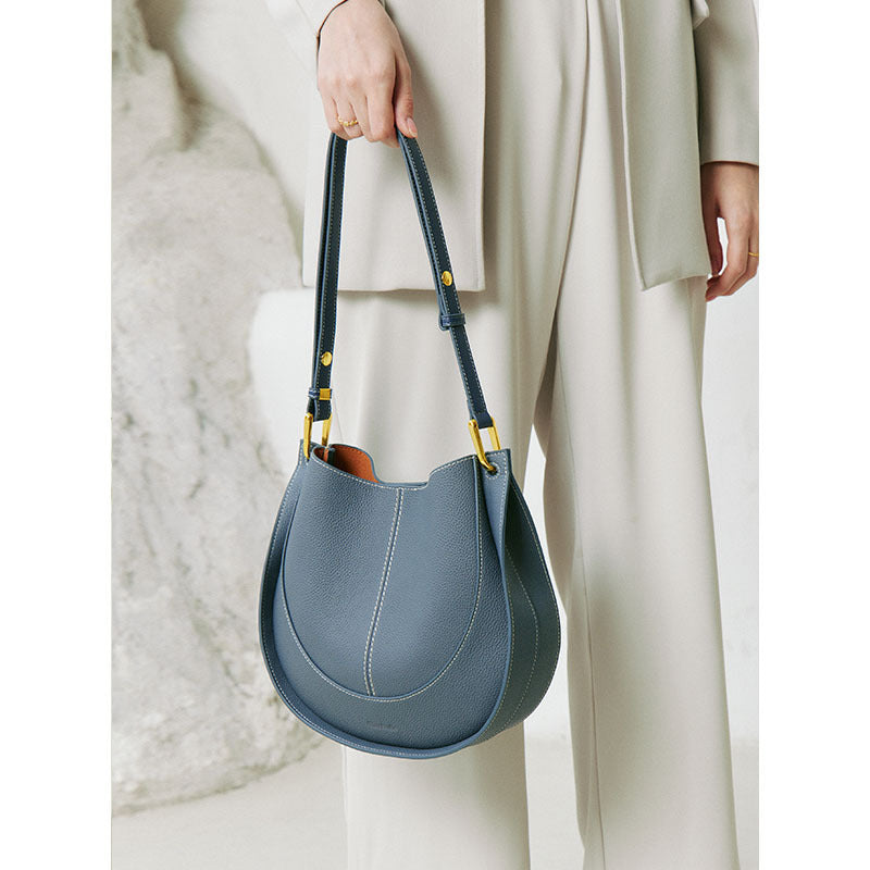 Women's Layer Cowhide Special Interest Light Luxury Design Tide Shoulder Bags