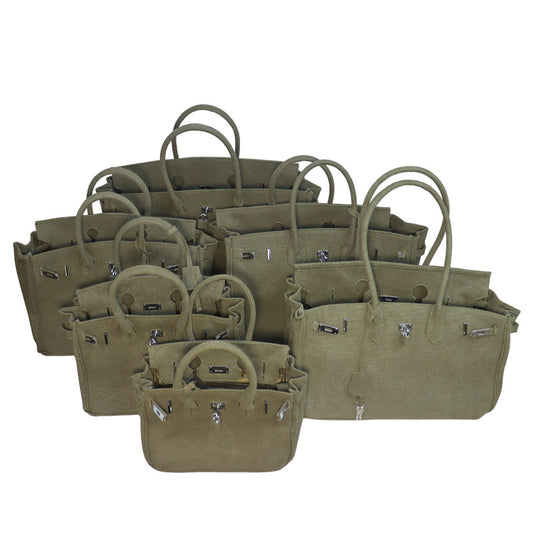 Women's Trend Creative Personalized Art Army Green Old Bags