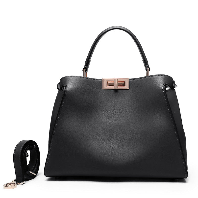 Women's Genuine Leather Professional Style Temperament Rotating Handbags