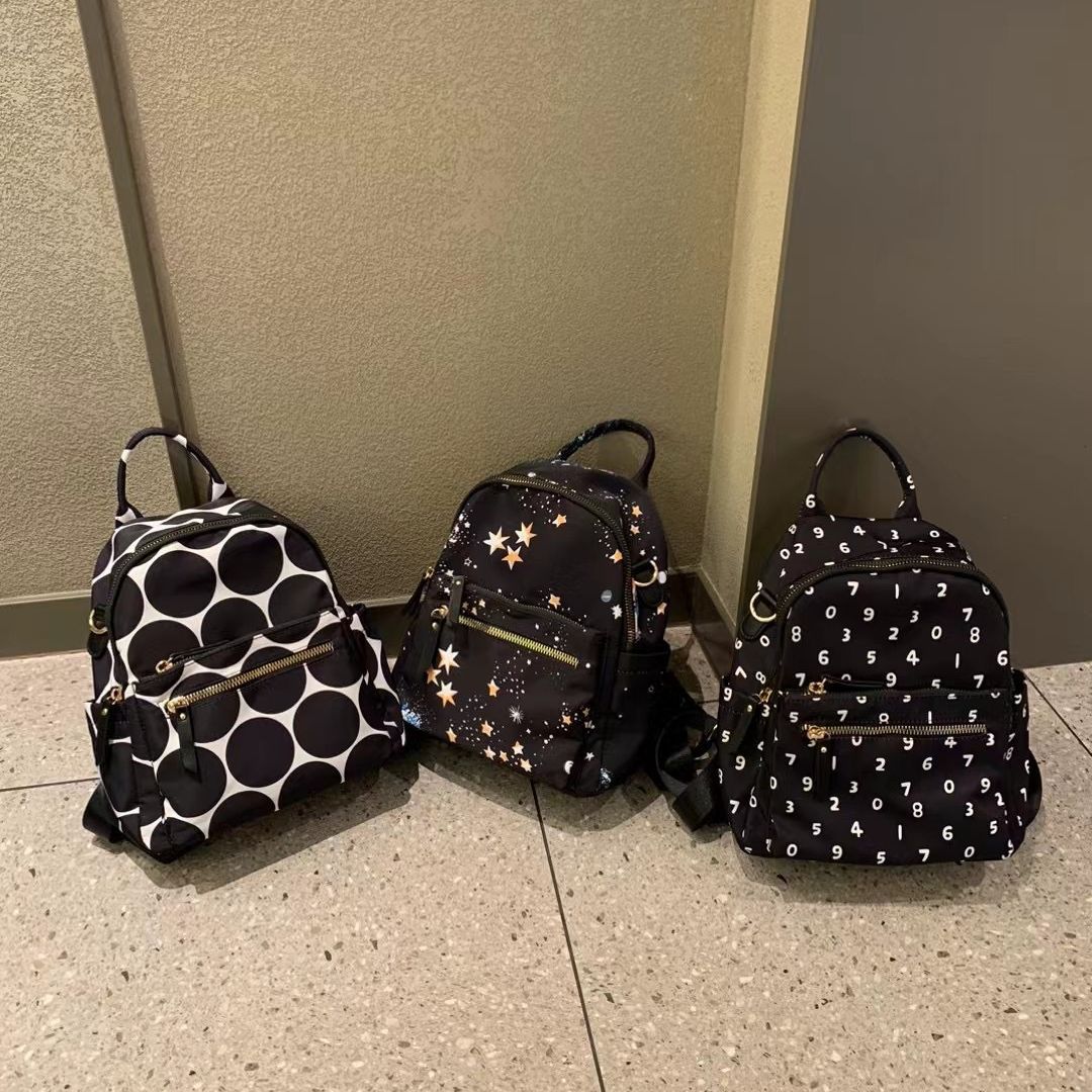 Women's Autumn Fashion Waterproof Nylon Cloth Lightweight Backpacks