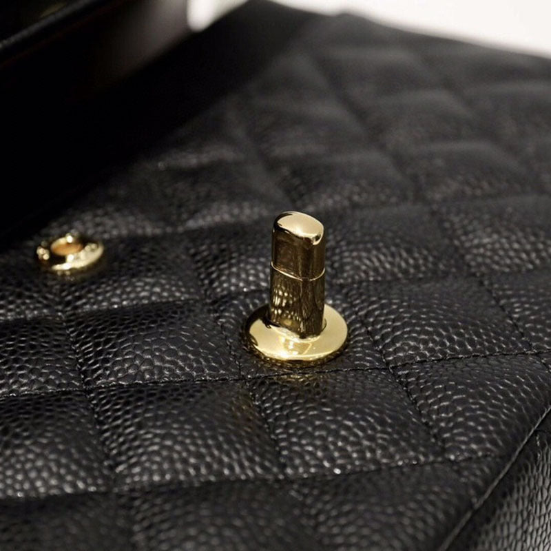 Unique Women's Caviar Genuine Leather For Shoulder Bags