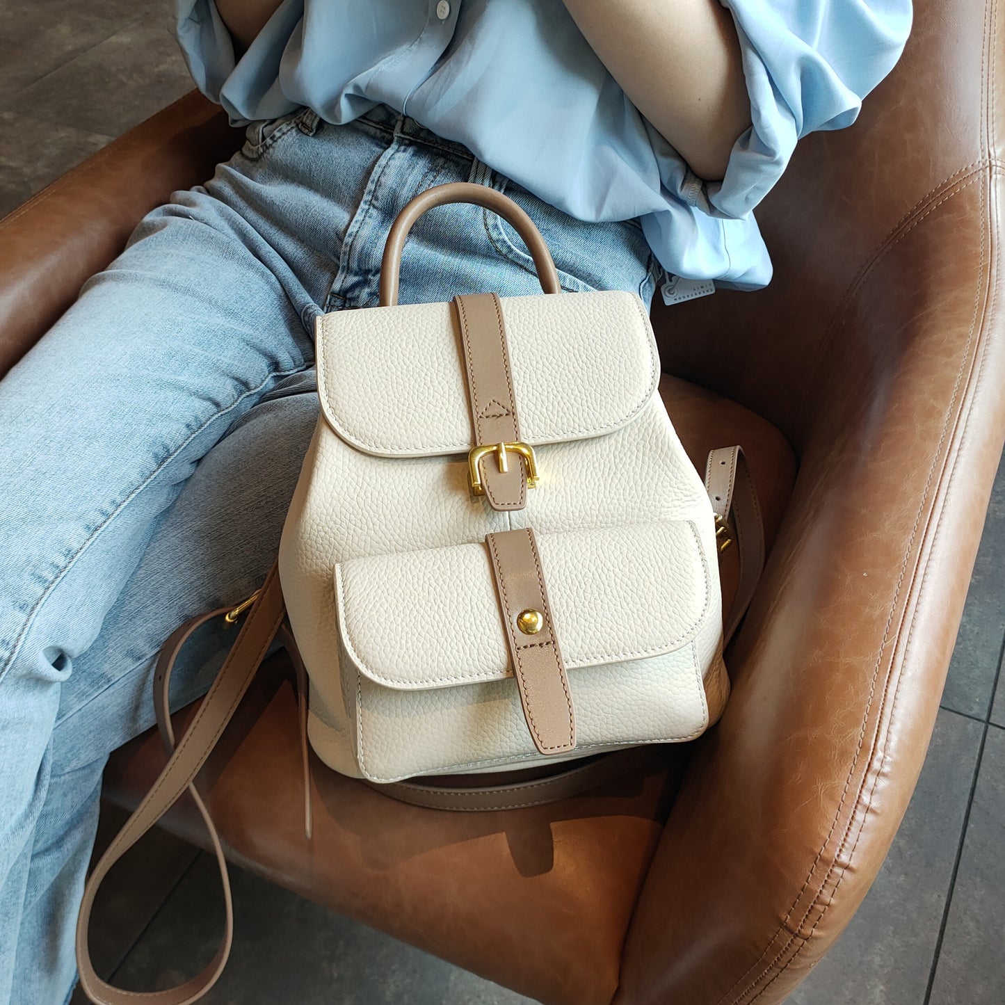 Women's Leather Trendy Soft First Layer Cowhide Backpacks