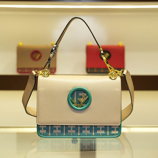 Women's Leather Wide Strap Portable Fashion Embossed Crossbody Bags